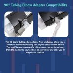 LifeSource 15mm Slim CPAP Hose, Lightweight Medical Grade, 6 Foot Slim CPAP Hose, Compatible with All Major CPAP Machines, CPAP Replacement Supplies, CPAP Hoses Made in USA, Gray, 2 Pack