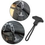4pcs Black T-Shaped Zipper Pulls for Bags