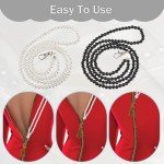 2-Pack Dress Zipper Helper with Clip, Black