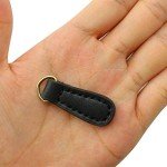 Genuine Leather Zipper Pulls - 2 Pack, Black