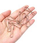 50PCS Metal Spring Hooks Snap Clips - 38mm