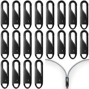 20 Pack Black Easy Grip Zipper Pulls