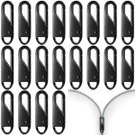 20 Pack Black Easy Grip Zipper Pulls