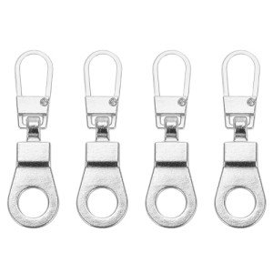 Detachable Metal Zipper Pull Repair Kit - 4 Pcs