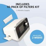 Resvent CPAP Water Chamber, FSA/HSA Eligible, Resvent CPAP Supplies, Replacement CPAP Humidifier Compatible with Resvent iBreeze CPAP Machine, Same Quality As OEM, with 10-Pack Resvent CPAP Filters