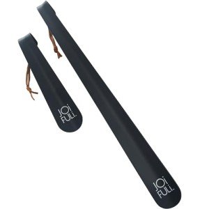 Black Matte Metal Shoe Horn Set for All Ages