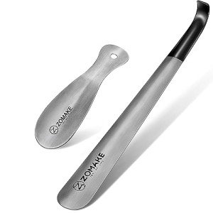 Long Handled Metal Shoe Horn Set for Seniors