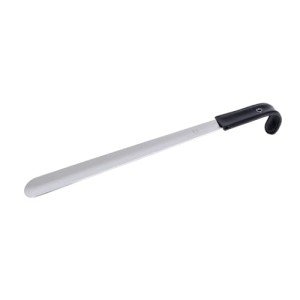 Premium Stainless Steel 16" Shoe Horn with Leather Grip