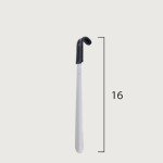 Premium Stainless Steel 16" Shoe Horn with Leather Grip