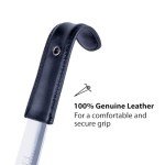 Premium Stainless Steel 16" Shoe Horn with Leather Grip