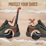 NINEMAX 42cm Metal Long Shoe Horn with Leather Grip