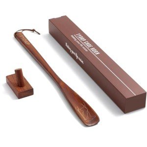 Wooden Shoe Horn for Home and Travel Use