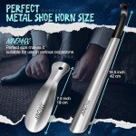 NINEMAX Metal Shoe Horn Set, 42cm & 19cm