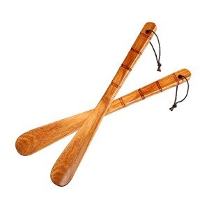 Wooden Shoe Horns, 2 Pack - 13" Long Handle
