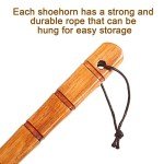 Wooden Shoe Horns, 2 Pack - 13" Long Handle