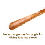 Wooden Shoe Horns, 2 Pack - 13" Long Handle