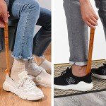 Wooden Shoe Horns, 2 Pack - 13" Long Handle