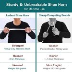 Long Handle Stainless Steel Shoe Horn for Comfort