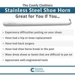 Comfy Clothiers 23-Inch Heavy-Duty Metal Shoe Horn