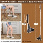 Adjustable Long Handle Shoe Horn for Seniors
