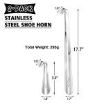 Stainless Steel Shoe Horn Set - Long Handle & Travel