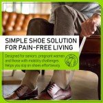 Long Metal Shoe Horn with Leather Handle