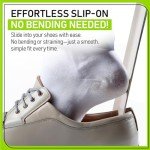 Long Metal Shoe Horn with Leather Handle