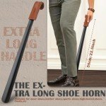 ZOMAKE 23-Inch Extra Long Metal Shoe Horn