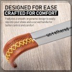 Long Metal Shoe Horn with Leather Handle