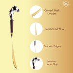 Wooden Shoe Horn with Long Handle for Seniors