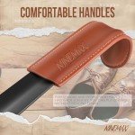 Long Handled Metal Shoe Horns with Leather Handle