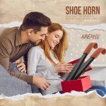 Long Handled Metal Shoe Horns with Leather Handle