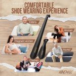 NINEMAX Stainless Steel Long Handled Shoe Horn