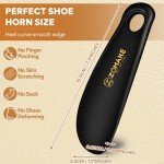 ZOMAKE Mini Plastic Shoe Horn with Wall Holder