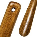 2-Pack 21-inch Wooden Shoe Horns for Easy Use
