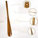 2-Pack 21-inch Wooden Shoe Horns for Easy Use