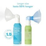 Frida Baby NoseFrida Saline Mist Nasal Inhaler, Nasal Decongestant Spray for Congestion Relief & Allergy Relief for Babies + Kids, Nasal Saline Spray, Soothes Stuffy Nose & Sore Throat, Includes Mask