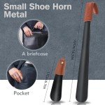 ZOMAKE Metal Shoe Horns Set for Seniors