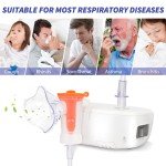 Mesh Spacer Compressor Mesh Breathing Machine with Mouthpiece Masks Desktop for Kids and Adults, White