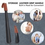 ZOMAKE Metal Shoe Horns Set for Seniors