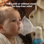 Frida Baby NoseFrida Saline Mist Nasal Inhaler, Nasal Decongestant Spray for Congestion Relief & Allergy Relief for Babies + Kids, Nasal Saline Spray, Soothes Stuffy Nose & Sore Throat, Includes Mask