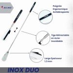 Long Handle Stainless Steel Shoe Horn - 2 Pack