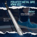 Long Handled Metal Shoe Horn - 2 Pack