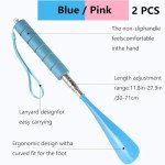 Adjustable Long Handle Travel Shoe Horn Set