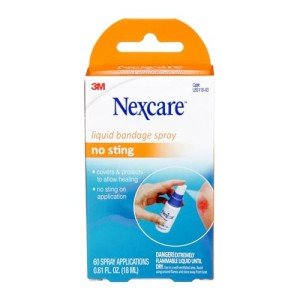 Nexcare No Sting Liquid Bandage Spray, Helps Allow Healing Of Painful, Cracked Skin, Provides A Waterproof Seal, No Sting, Fast Drying, Long Lasting, 0.61 fl oz