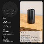 Airversa Waterless Diffuser for Essential Oil Nebulizer Battery Operated Mini Scent Air Machine Aromatherapy Atomizing Diffuser 1/2/3H/Continous Mode 3 Mist Level for Home Room Cars Office AN6 Black