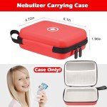 Fukumi Carrying Case for Portable Nebulizer, Travel Medical Bag, Hard Emergency Medical Bag for Inhaler Spacer Case for Kids and Adults, Masks, Asthma Accessories Case for Medicin (Red) MB02-R