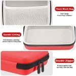 Fukumi Carrying Case for Portable Nebulizer, Travel Medical Bag, Hard Emergency Medical Bag for Inhaler Spacer Case for Kids and Adults, Masks, Asthma Accessories Case for Medicin (Red) MB02-R