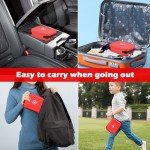 Fukumi Carrying Case for Portable Nebulizer, Travel Medical Bag, Hard Emergency Medical Bag for Inhaler Spacer Case for Kids and Adults, Masks, Asthma Accessories Case for Medicin (Red) MB02-R