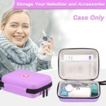 Klawdsky Carrying Case for Portable Nebulizer, Travel Medical Bag, Hard Emergency Medical Bag for Inhaler Spacer Case for Adults(Case Only) (Purple)